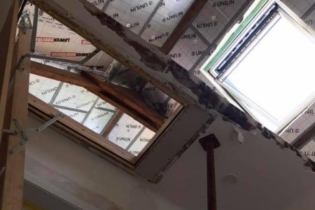 Percement plafond
